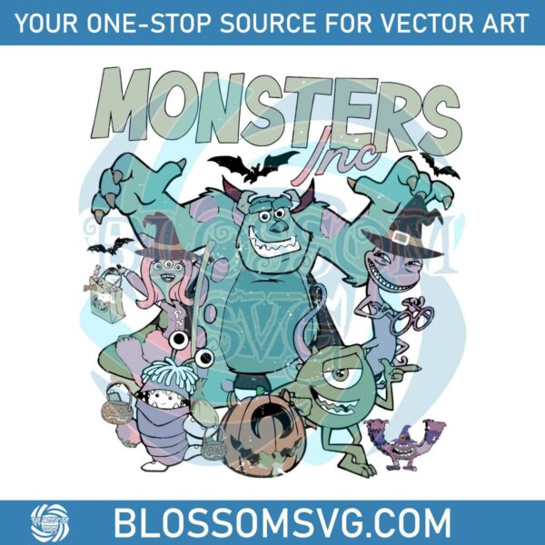 Vintage Disney Monster Inc Halloween SVG File For Cricut