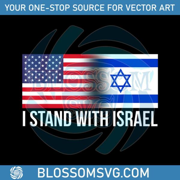 Israel Strong USA Flag I Stand With Israel PNG Download