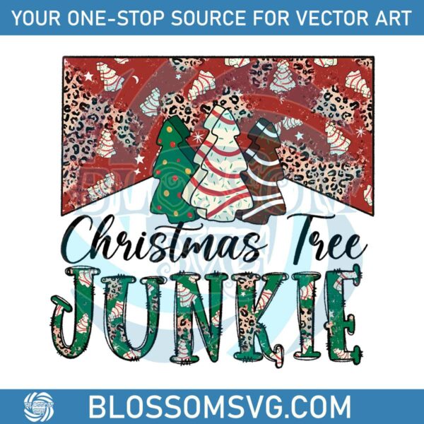 Christmas Gift Wrap Tree Junkie SVG Cutting Digital File
