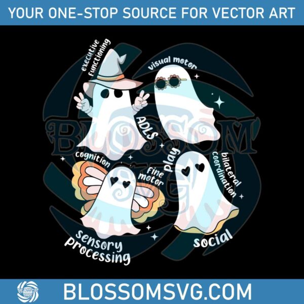 Mental Health Halloween Sensory Processing SVG Digital File