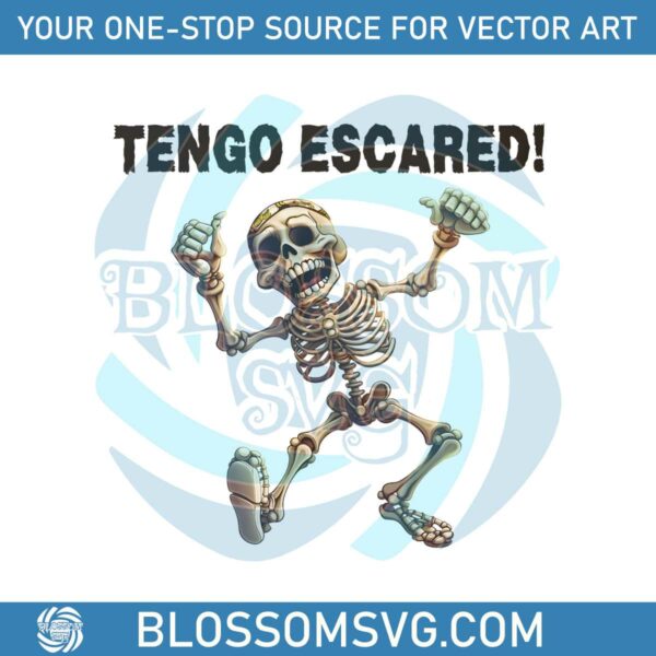 Funny Spanglish Halloween Tengo Escared PNG Download