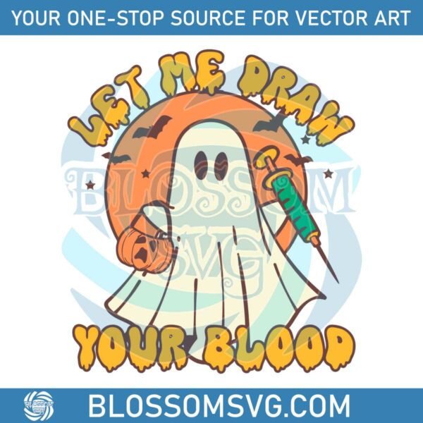 Vampire Ghost Let Me Draw Your Blood SVG Graphic File