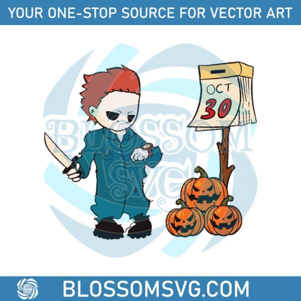 Funny Michael Myers Halloween Pumpkin SVG Download