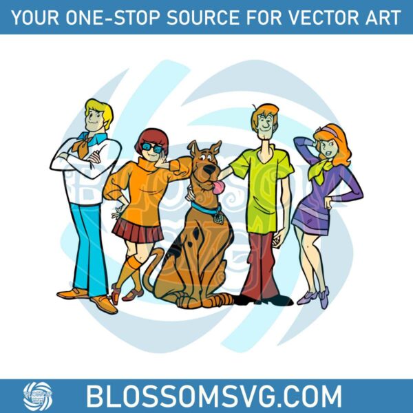 Vintage Scooby Doo Characters SVG Graphic Design File
