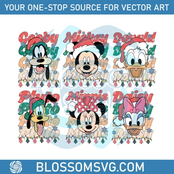 vintage-mickey-and-friends-funny-christmas-family-svg-bundle