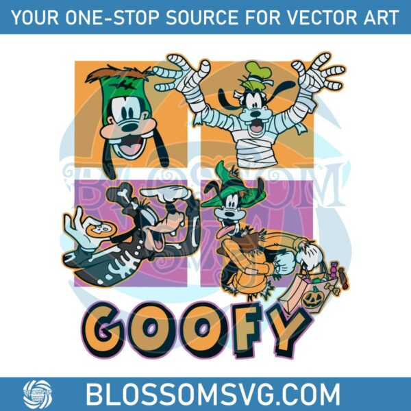 Cute Disney Goofy Spooky Vibes SVG Graphic Design File