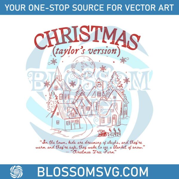 Vintage Christmas Taylor Version SVG Graphic Design File
