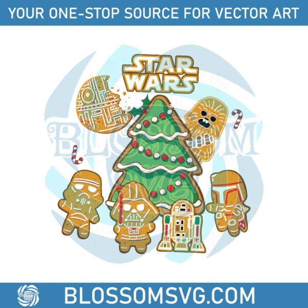 Star Wars Characters Xmas Cookies SVG Cutting Digital File
