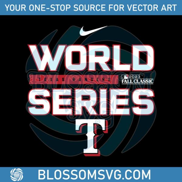 Texas Rangers Nike Royal 2023 World Series SVG Download