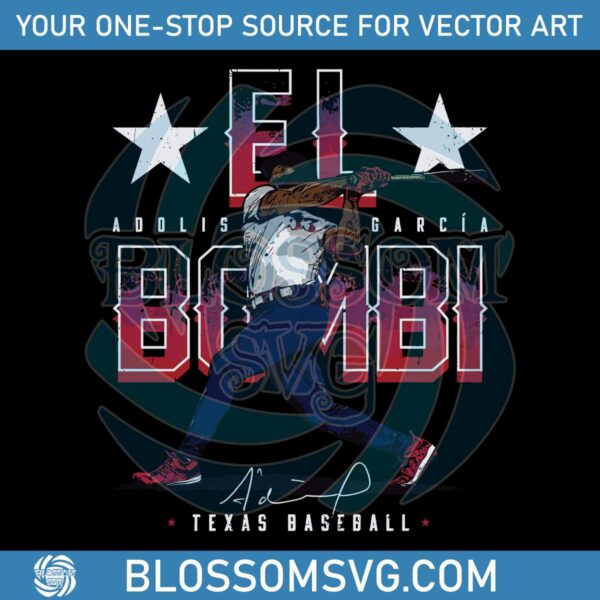 Vintage Adolis Garcia Texas El Bombi SVG Graphic Design File
