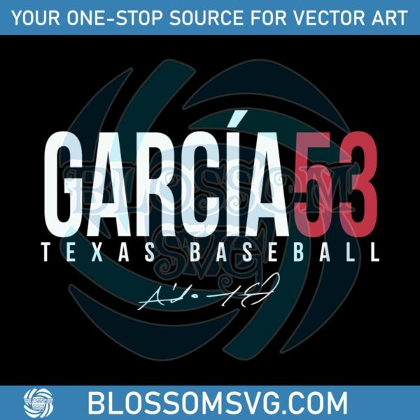 Adolis Garcia Texas Baseball Signature SVG File For Cricut
