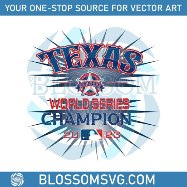 MLB Texas Rangers World Series Champions 2023 SVG File