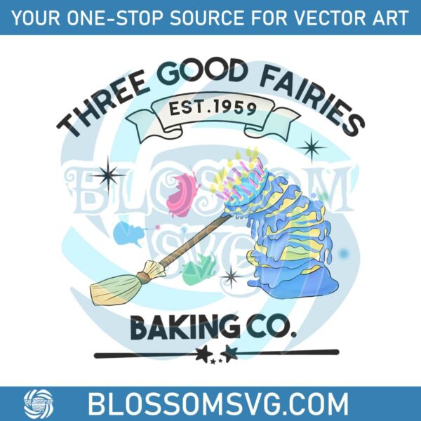 Three Good Fairies Baking Co Est 1959 PNG Sublimation