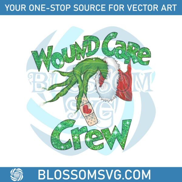Wound Care Crew Christmas Grinch Hand PNG Download