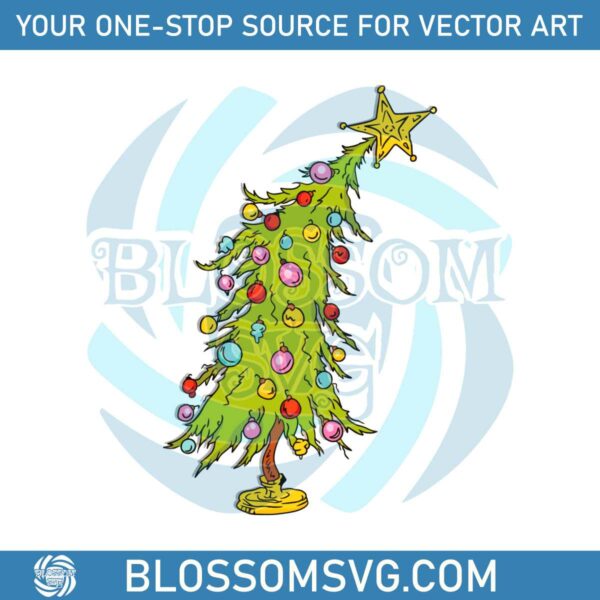 Whimsical Christmas Tree Cute Whoville Tree SVG Download