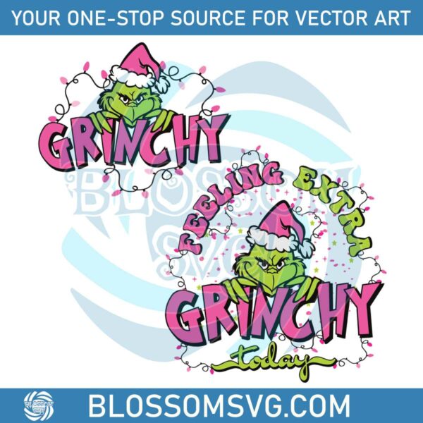 Pink Grinchmas Feeling Extra Grinchy Today SVG Download