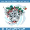 western-christmas-highland-cow-svg-cutting-digital-file