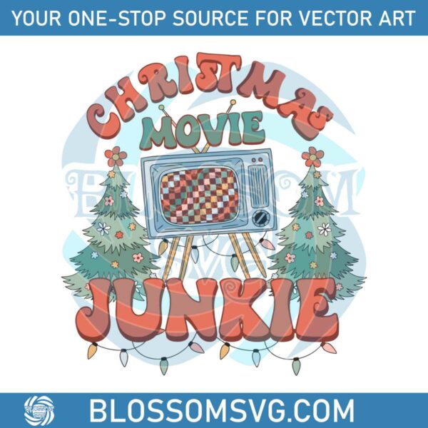 vintage-christmas-movie-junkie-svg-graphic-design-file