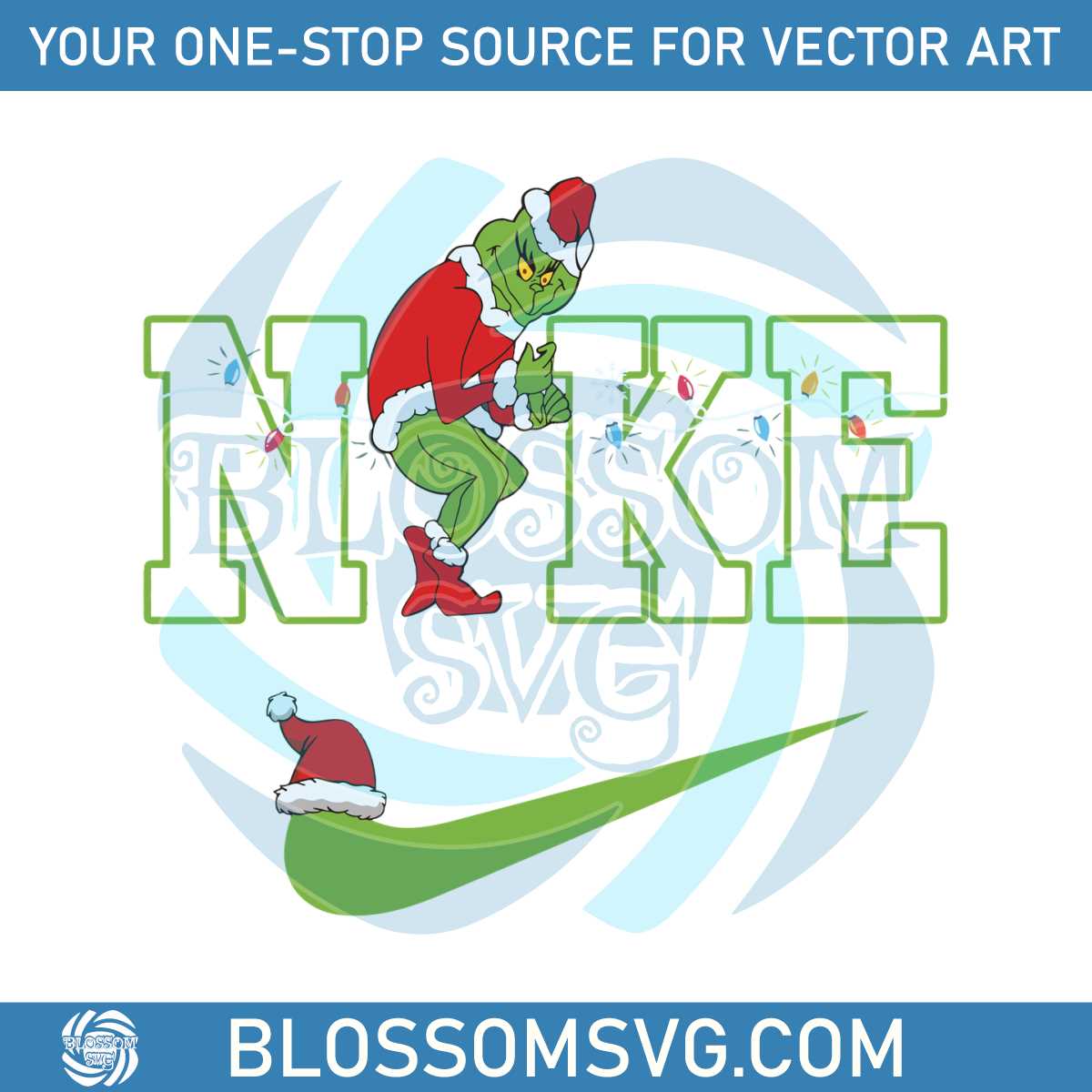 Funny Nike Logo Grinch Christmas SVG Cutting Digital File