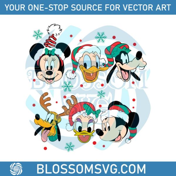 christmas-party-mickey-and-friends-svg-graphic-design-file