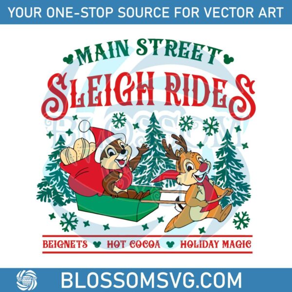 chip-and-dale-main-street-sleigh-rides-svg-graphic-file