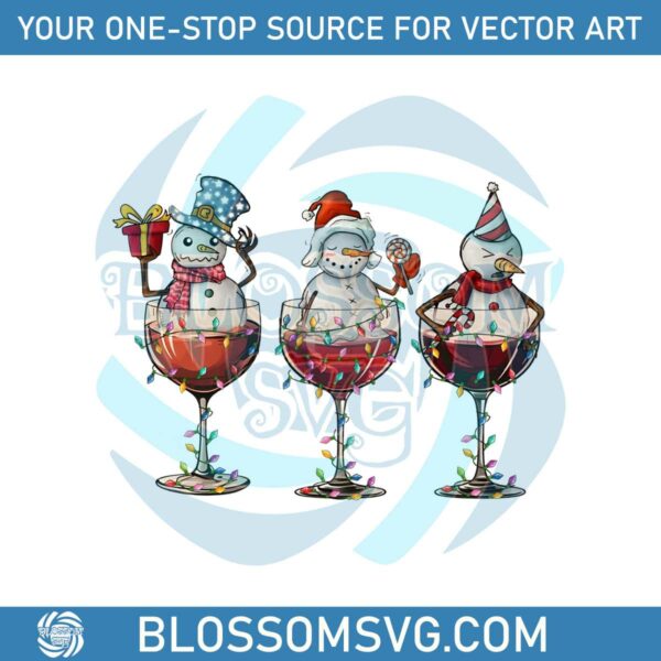 christmas-wines-snowman-cocktails-png-download