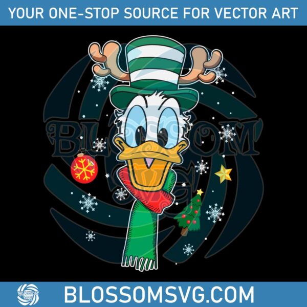 Funny Merry Christmas Donald Duck SVG Cutting File