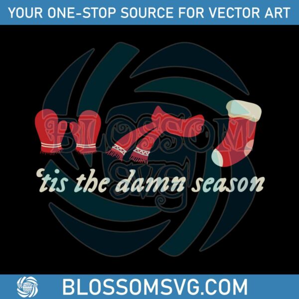 retro-tis-the-damn-season-winter-svg-digital-cricut-file