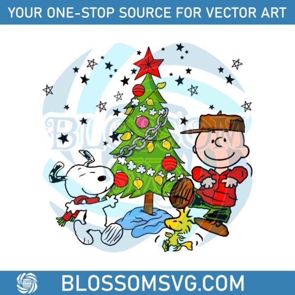 charlie-brown-and-the-snoopy-christmas-tree-svg-file