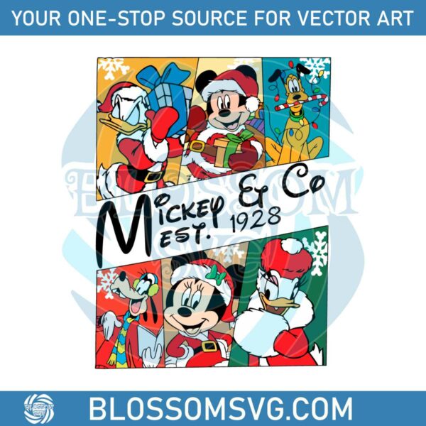 Mickey and Co Est 1928 Santa Christmas Vibe SVG File