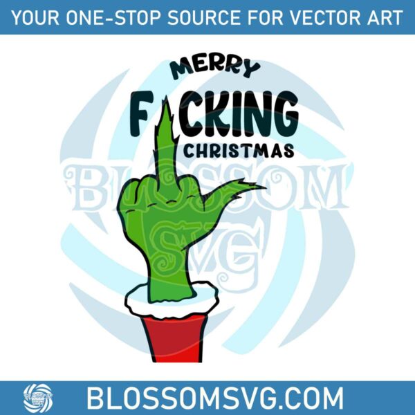 Funny Merry Fucking Christmas SVG Cutting Digital File