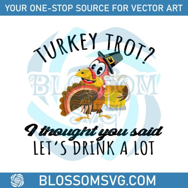turkey-trot-lets-drink-a-lot-beer-png-download-file
