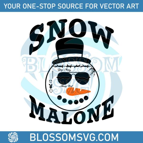 Funny Snow Malone Christmas Always Tired SVG Cricut Files