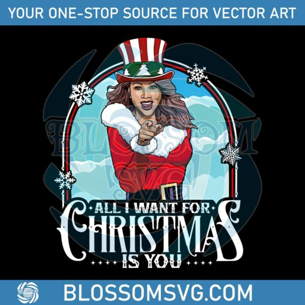 Cute Mariah Carey Christmas PNG Sublimation File