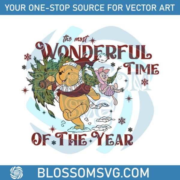 Winnie The Pooh The Most Wonderful Time Of The Year SVG