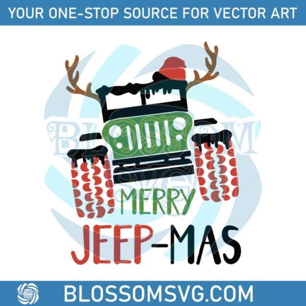 Merry Jeepmas American Offroad SVG Digital Cricut File