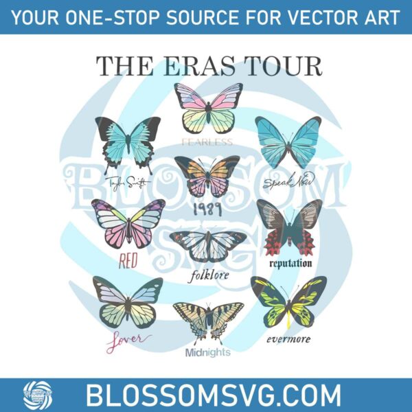 vintage-the-eras-tour-butterfly-albums-png-download