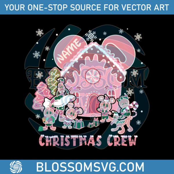personalized-christmas-crew-pink-disney-gingerbread-png