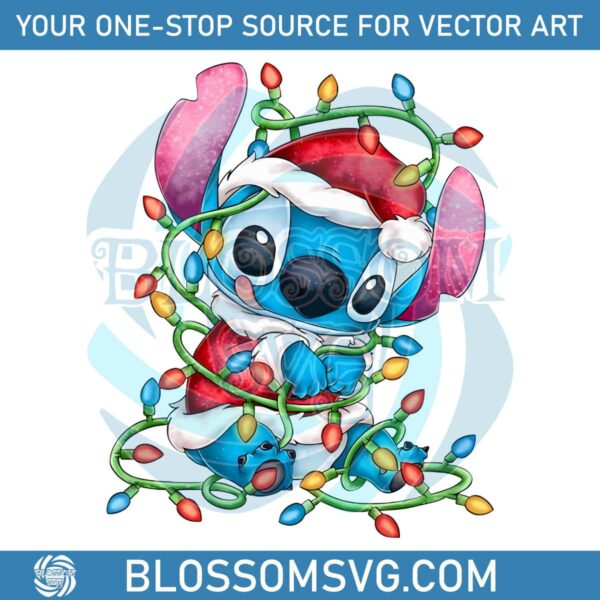 retro-lilo-and-stitch-christmas-lights-png-download-file