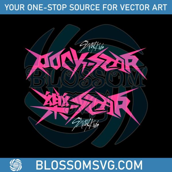 Stray Kids ROCKSTAR Logo SVG Graphic Design File