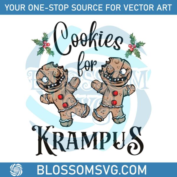 Cookies For Krampus Creepy Gingerbread Man PNG File