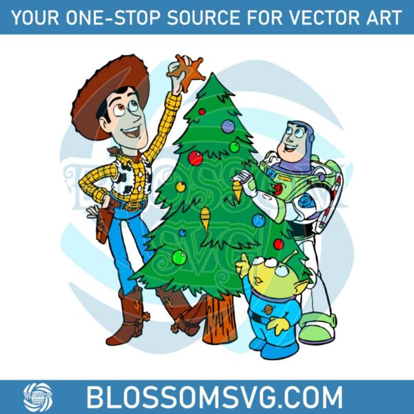Christmas Toy Story Woody And Buzz Lightyear SVG File