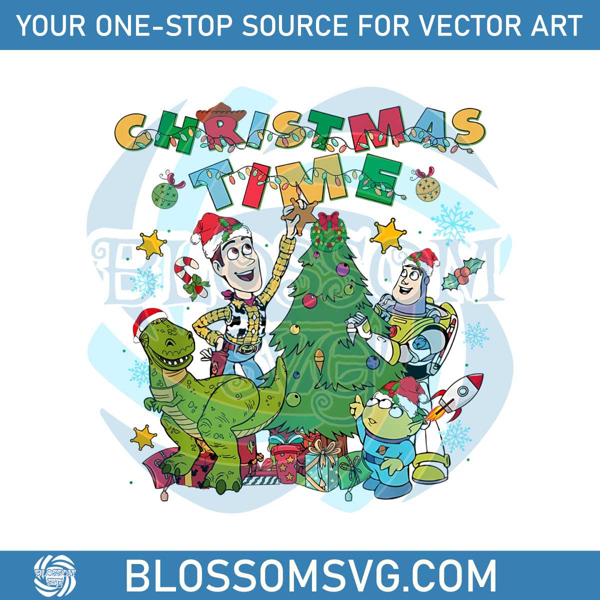 Retro Toy Story Christmas Time PNG Sublimation File