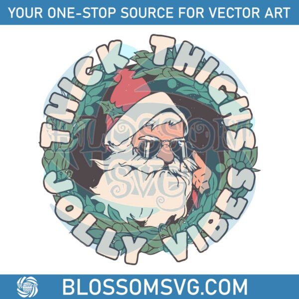 thick-thighs-jolly-vibes-funny-santa-workout-svg-cricut-files