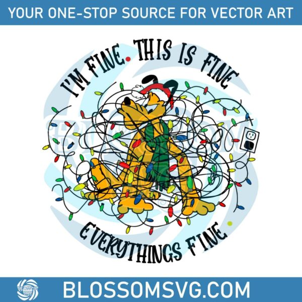funny-this-is-fine-everythings-fine-pluto-christmas-svg-file