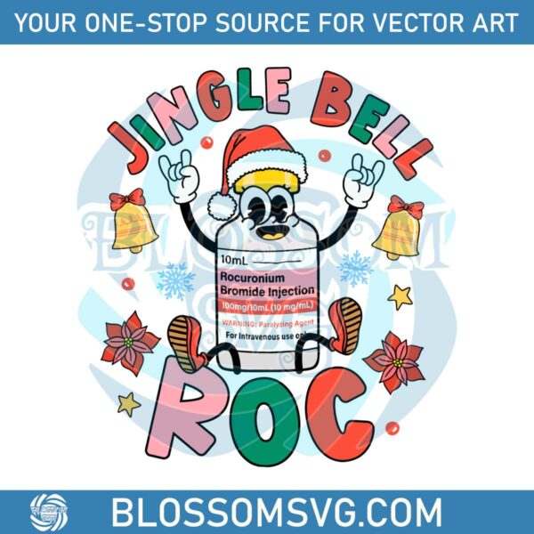 Funny Jingle Bell Roc ICU Nurse SVG