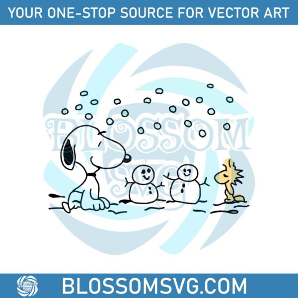 winter-snoopy-christmas-woodstock-and-snowman-svg