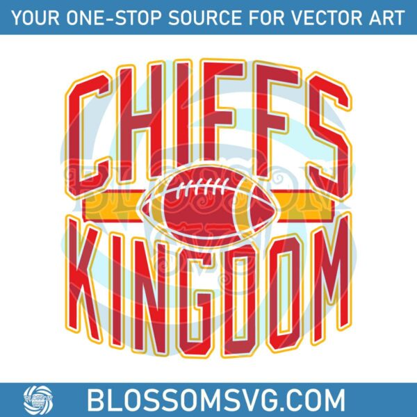 Retro NFL Chiefs Kingdom Football SVG