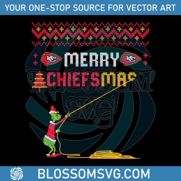 Funny Grinch Merry Chiefsmas SVG