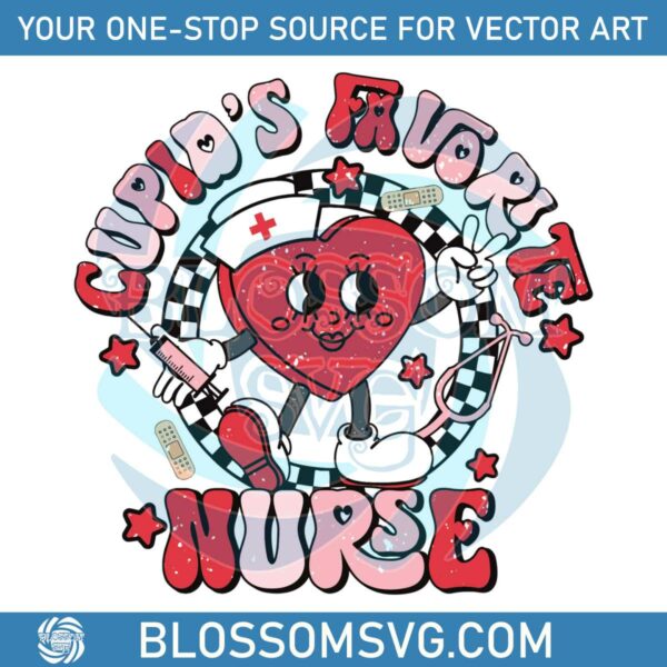 Cupids Favorite Nurse Cute Heart SVG